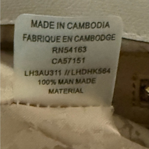 Karl Lagerfeld Paris Maybelle Tote Bag White Gold Chain Charm NWOT - Picture 11 of 11